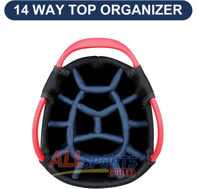 14-Way Golf Cart Bag Lightweight Organizer with Multiple Pockets by All Sports Outlet