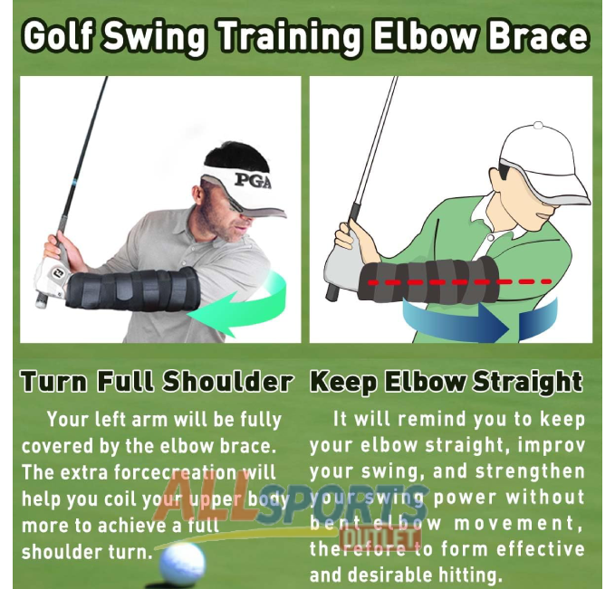 Golf Swing Trainer Elbow Brace for Straight Arm Swing at All Sports Outlet