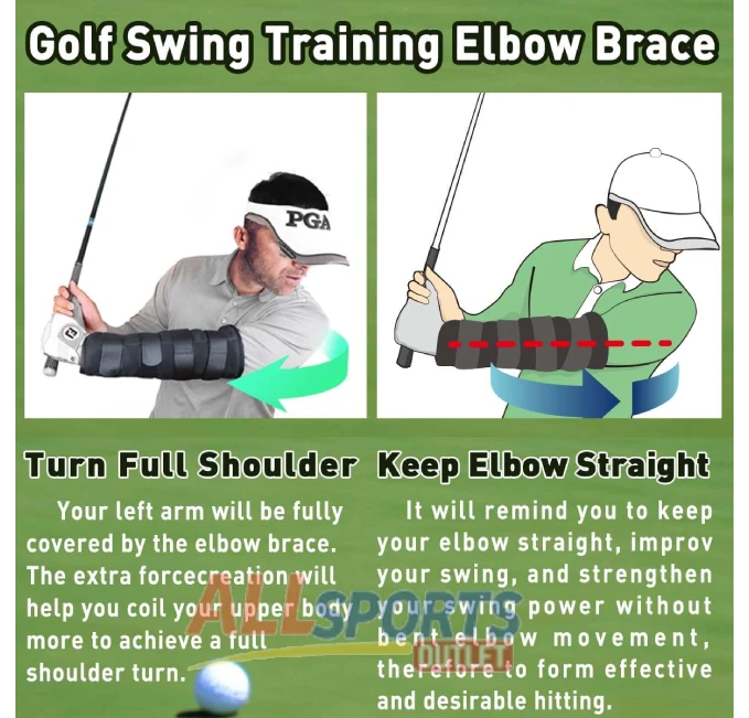Golf Swing Trainer Elbow Brace for Straight Arm Swing at All Sports Outlet