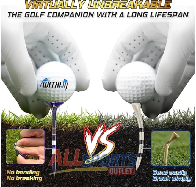 Plastic golf tees 3 1 4 inches reduce spin and friction durable design All Sports Outlet