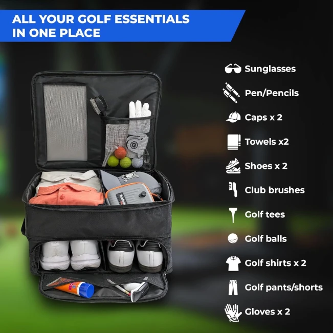 Golf Trunk Organizer with Shoe Compartment Buy at All Sports Outlet Durable Storage for Golf Gear