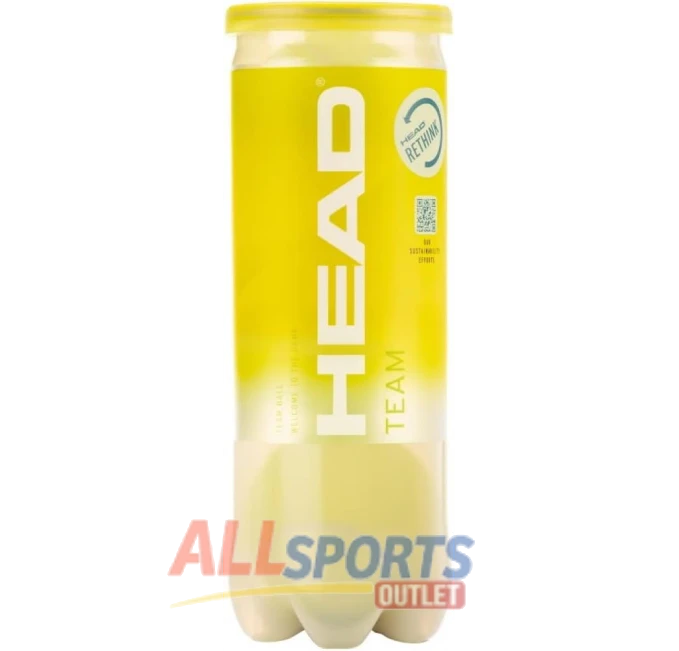 HEAD Team 3 Tin Yellow Tennis Balls for Adult Players