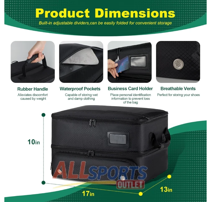 HIMAL Golf Trunk Organizer All Sports Outlet for Golf Gear and Accessories