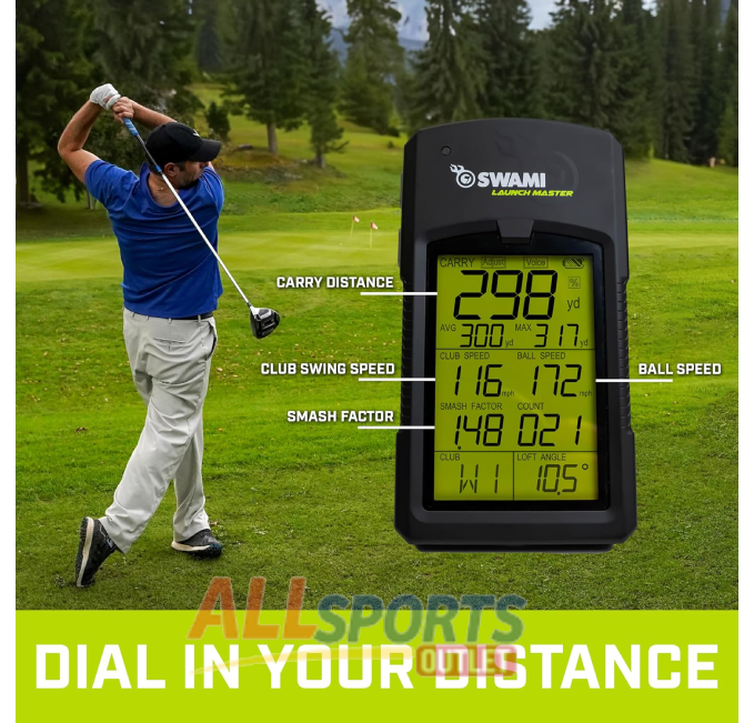 IZZO Golf Swami Launch Master Golf Monitor for Accurate Ball Tracking