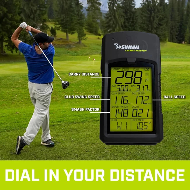 IZZO Golf Swami Launch Master Golf Monitor for Accurate Ball Tracking