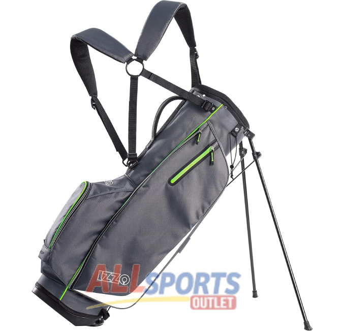 IZZO Golf Ultra-Lite Stand Bag Lightweight with Adjustable Straps and 4 Dividers by All Sports Outlet