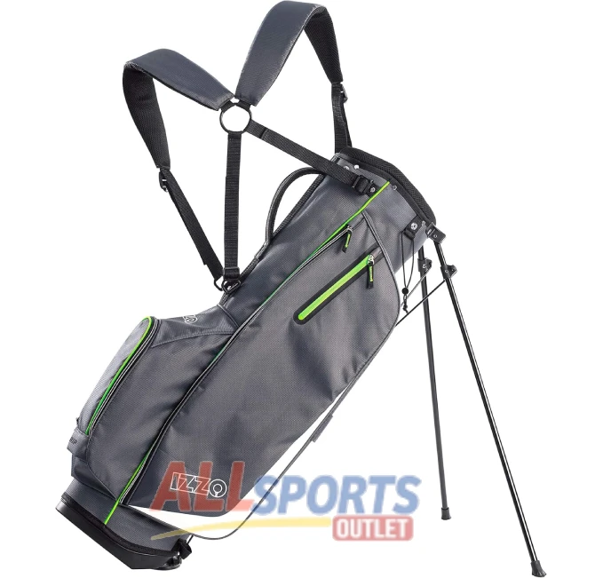 IZZO Golf Ultra-Lite Stand Bag Lightweight with Adjustable Straps and 4 Dividers by All Sports Outlet