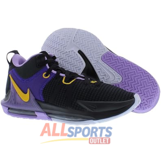 Nike Men's LeBron Witness 7 Basketball Shoes Black and Gold