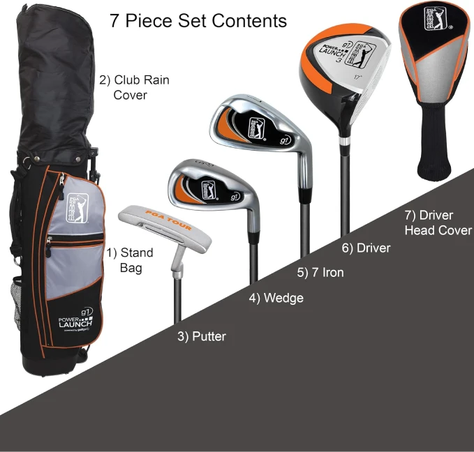 PGA Tour G1 Series Orange Kids Golf Club Set for Ages 12-17 All Sports Outlet