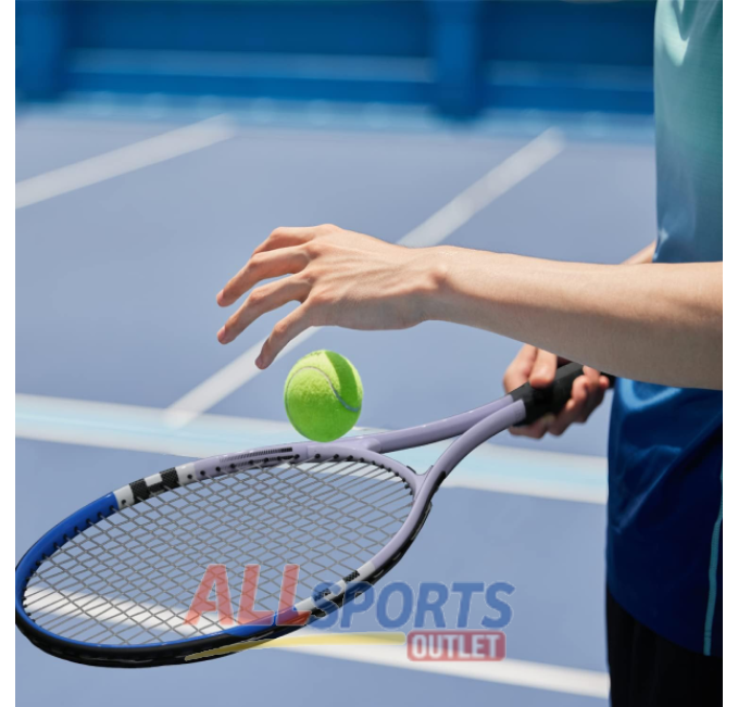 Lightweight prestrung tennis racket for adults by All Sports Outlet, ideal for training and recreational games.