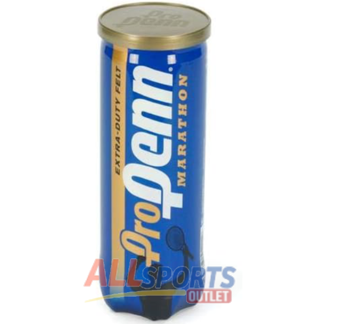 Pro Penn Marathon Extra Duty Tennis Balls at All Sports Outlet with LongPlay felt and Smart Optik technology, ideal for extended play and better visibility.