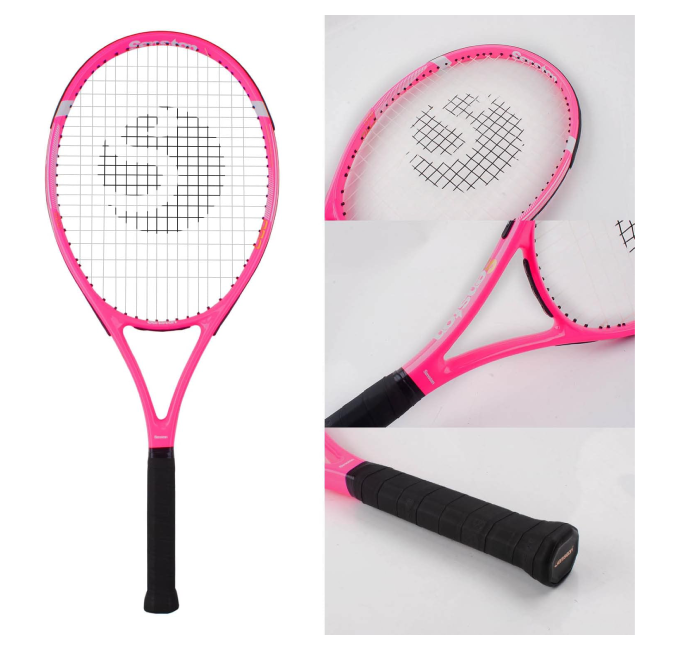 Senston 27 Inch Tennis Racket with Protective Cover and Overgrip for Beginners