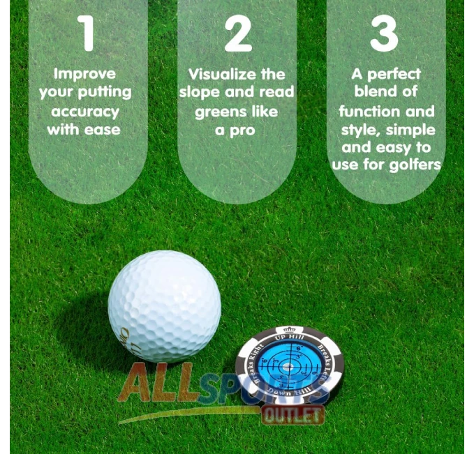 SlopeMaster ProGreen Reader Golf Ball Marker for Accurate Green Slope Reading