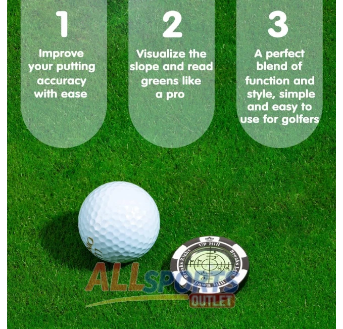 SlopeMaster ProGreen Reader Golf Ball Marker for Accurate Green Slope Reading