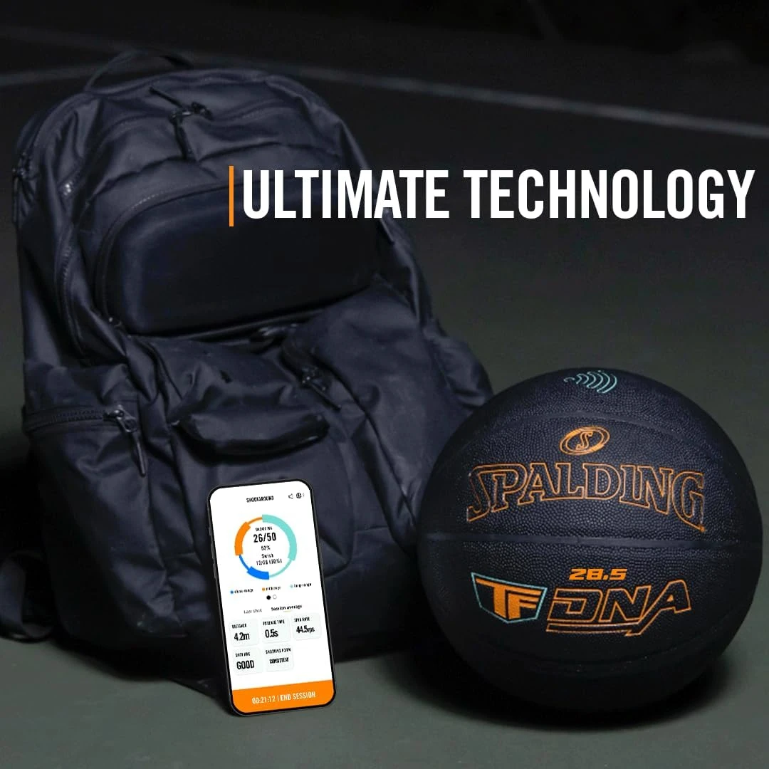 Spalding TF DNA Smart Basketball Bundle with App Subscription for Performance Tracking