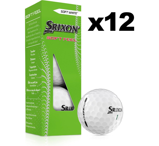 Srixon Soft Feel Golf Balls available at All Sports Outlet, designed for distance, control, and improved performance on the course. Srixon Soft Feel Golf Balls from All Sports Outlet providing enhanced control and distance for golfers