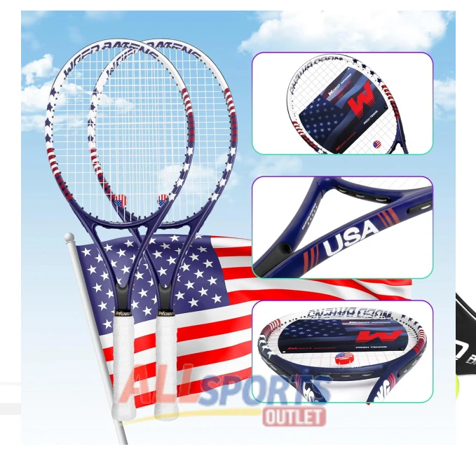 Adult 27 Inch Tennis Racket Set with Balls and Accessories from All Sports Outlet