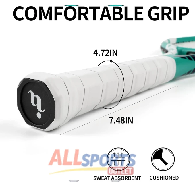 Tennis Rackets for Adults 27 Inch Pre-Strung Set with Balls and Grips from All Sports Outlet