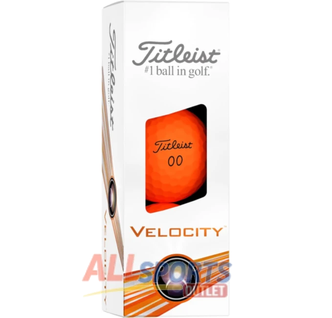 Titleist Velocity Golf Balls in Matte Orange for Maximum Distance at All Sports Outlet