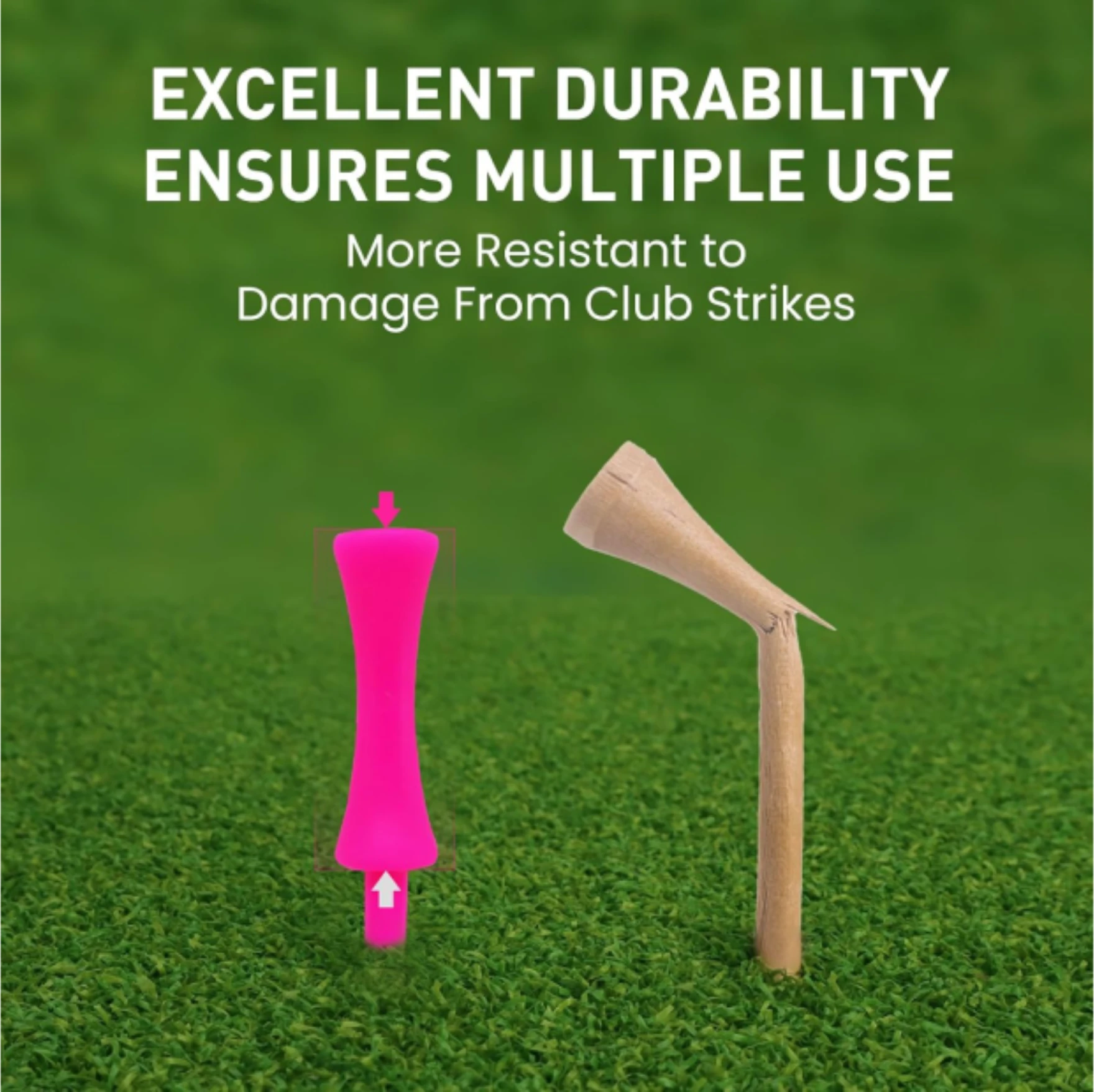Unbreakable Plastic Golf Tees for Practice All Sports Outlet Durable and Reliable for Consistent Golf Shots