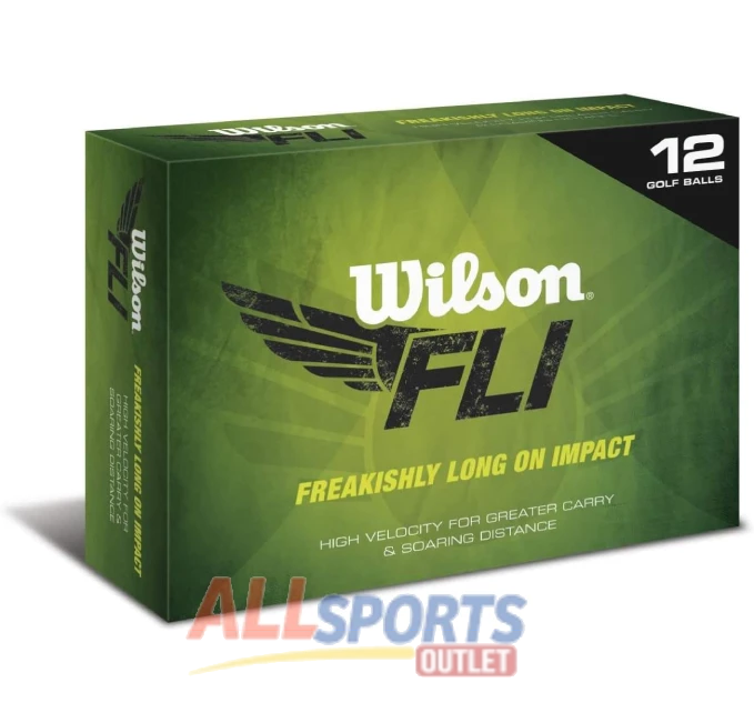 WILSON Staff F.L.I. Golf Balls 12 Pack White high performance and durability from All Sports Outlet