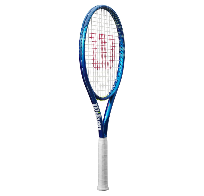 Wilson US Open Shift 99 V1 Tennis Racket featuring carbon fiber construction and versatile grip sizes for advanced players