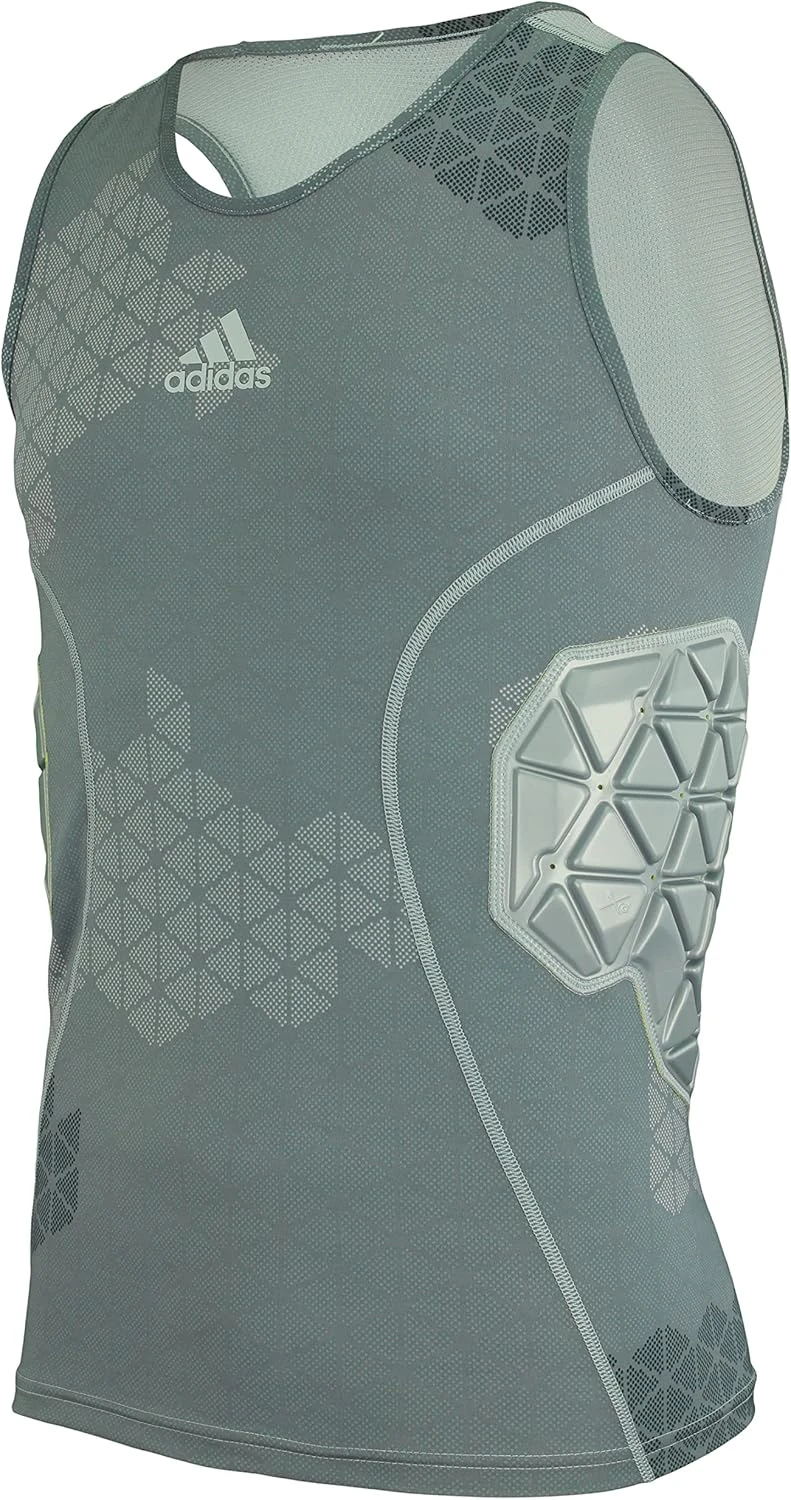 adidas Techfit Regular Fit 3 Pad Football Tank for Men Available at All Sports Outlet adidas Techfit Regular Fit 3 Pad Football Tank for Men in Green