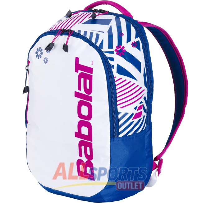 Babolat Jr Tennis Backpack White Blue Pink for Kids and Juniors