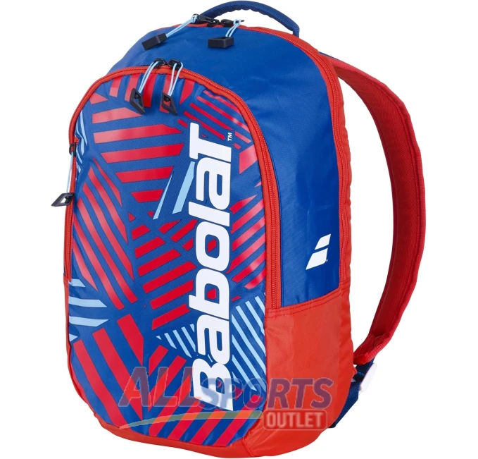 Babolat Jr Tennis Backpack in White Blue Red for Kids and Juniors