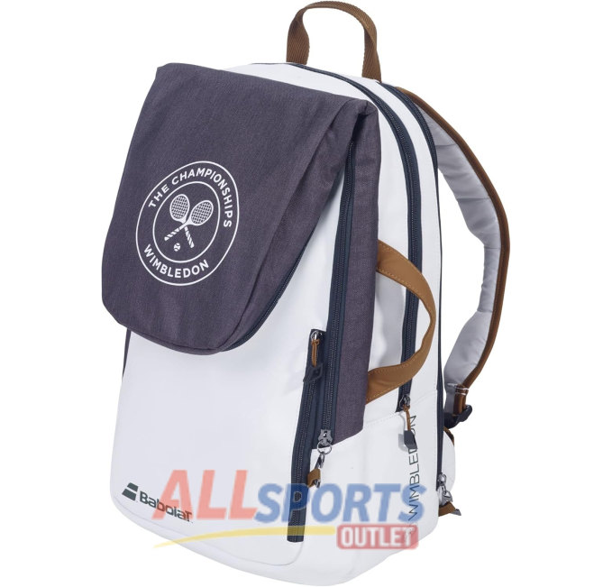 Babolat Pure Wimbledon Tennis Backpack White Grey for Tennis Players