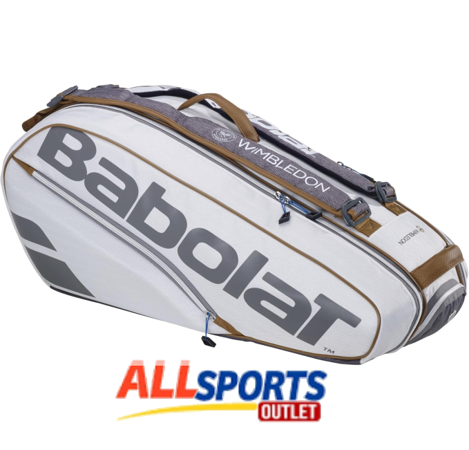 Babolat Pure Wimbledon Tennis Racquet Bag White for 6 Racquets