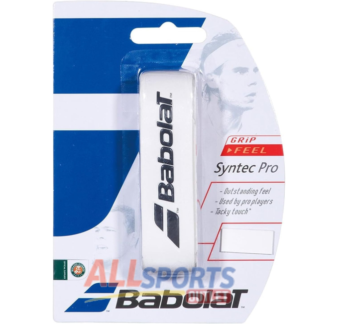 Babolat Syntec Pro Replacement Grip White for Tennis Racquets