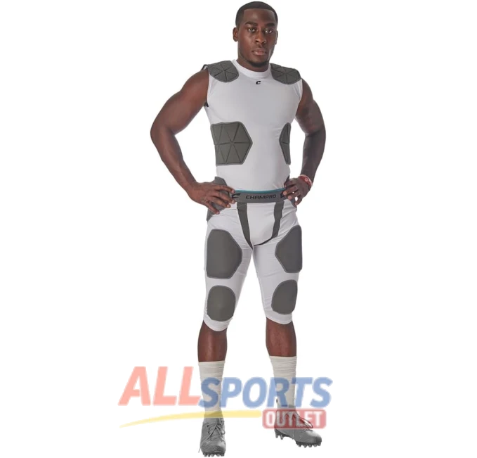 Champro Tri-Flex 5 Integrated Football Girdle with Built-in Hip, Tail & Thigh Pads for Youth and Adult Players