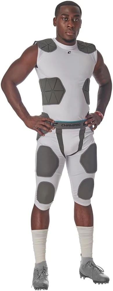 Champro Tri-Flex 5 Integrated Football Girdle with Built-in Hip, Tail & Thigh Pads for Youth and Adult Players