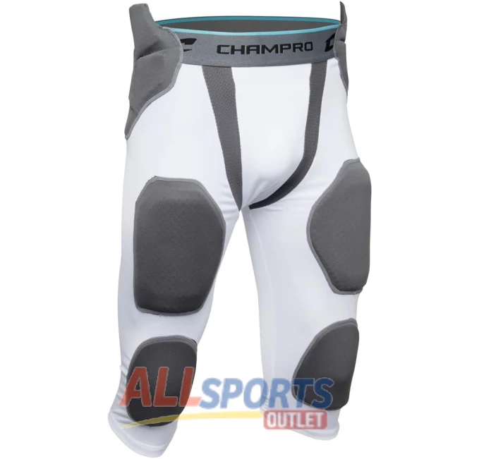 Champro Tri-Flex 5 Integrated Football Girdle with Hip Tail and Thigh Pads for Youth and Adult Players