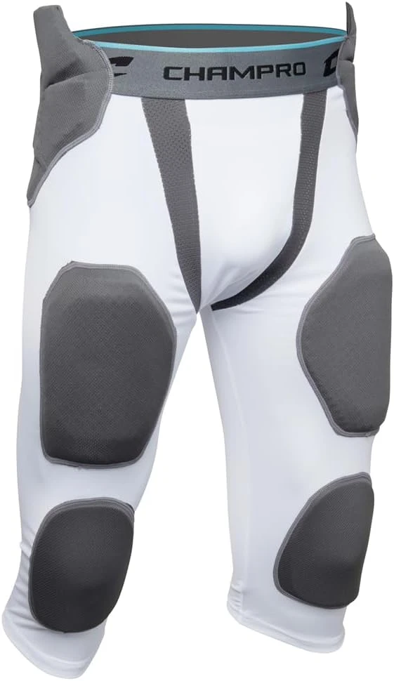 Champro Tri-Flex 5 Integrated Football Girdle with Hip Tail and Thigh Pads for Youth and Adult Players