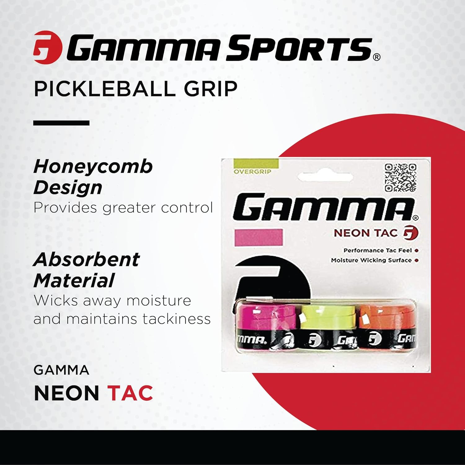 All Sports Outlet GAMMA Sports Neon Tac Overgrip for Tennis Pickleball Squash
All Sports Outlet GAMMA Sports Neon Tac Overgrip Assorted 3 Pack for Racquets