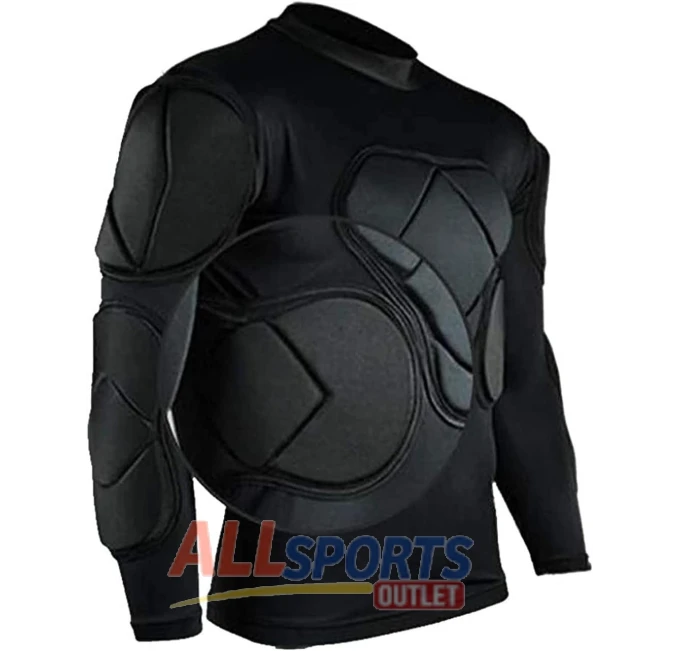 Men's Soccer Goalkeeper Compression Jersey with Foam Protection