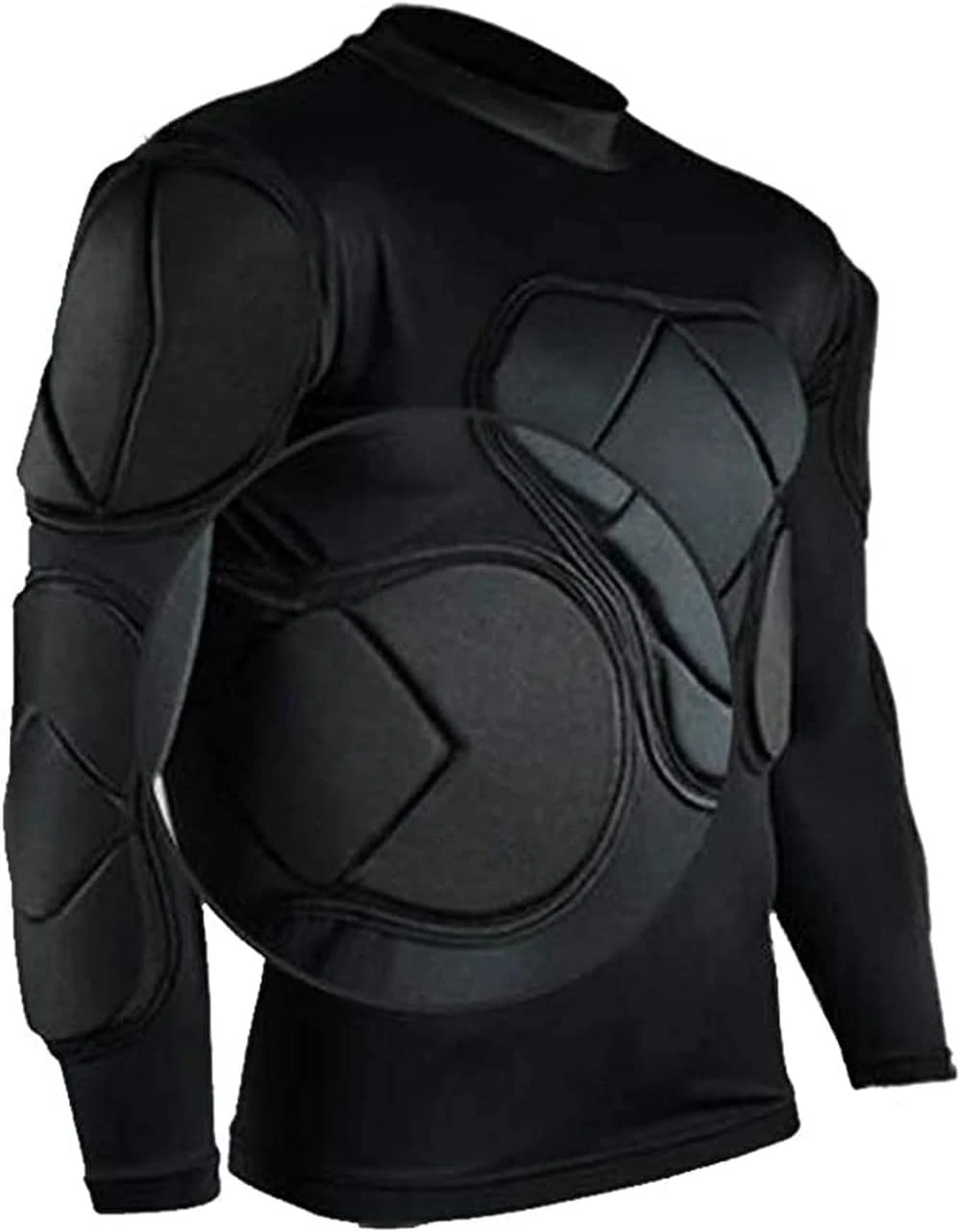 Men's Soccer Goalkeeper Compression Jersey with Foam Protection
