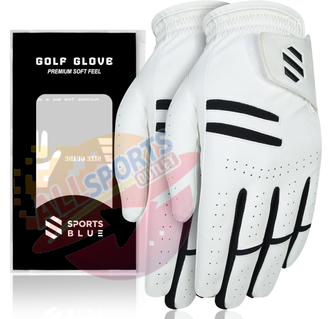 All Sports Outlet Premium Blue Golf Gloves 2 Pack Breathable