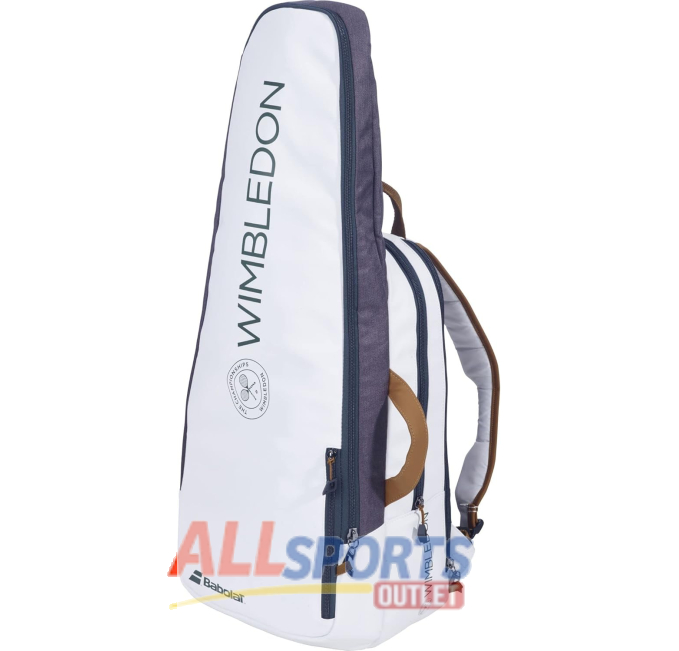 Babolat Pure Wimbledon Tennis Backpack White Grey for Racket Sports