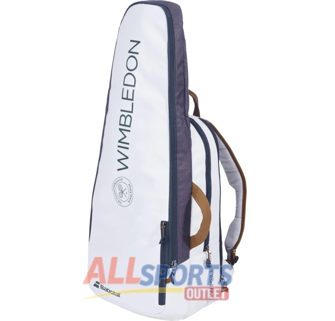 Babolat Pure Wimbledon Tennis Backpack White Grey for Racket Sports