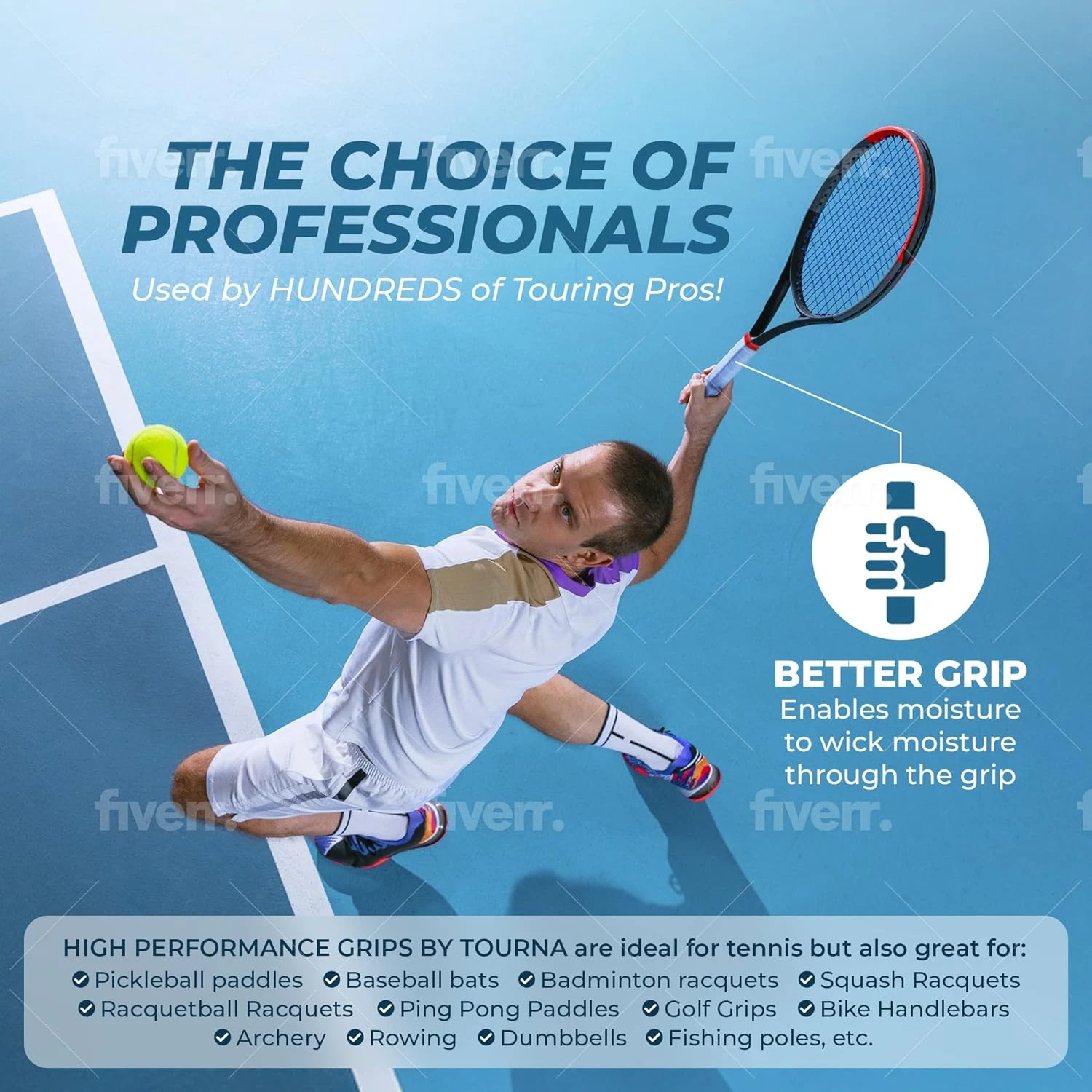 All Sports Outlet Tourna Grip XL Tennis Grip Dry Feel 10 Pack