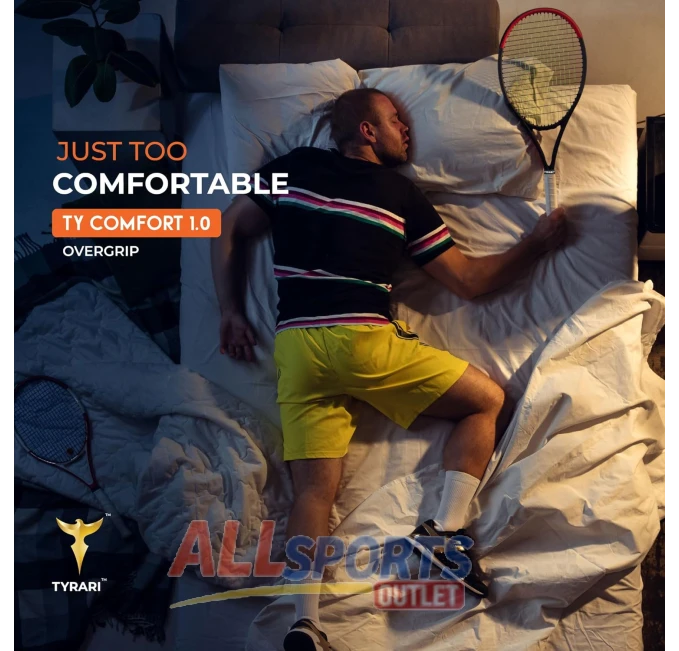 All Sports Outlet TYRARI Ty Comfort 1.0 Overgrip 30 Pack Black White