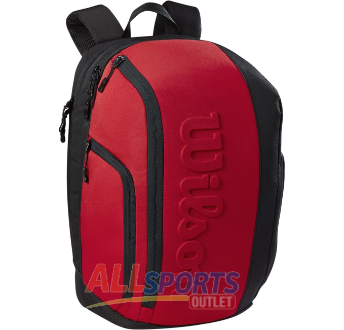 Wilson Clash V2 Super Tour Tennis Backpack Red Black for Racket Storage