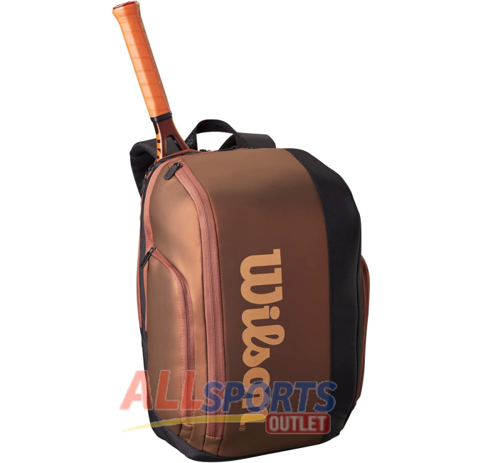 Wilson Pro Staff V14 Tennis Backpack Brown for 2 Rackets with Adjustable Straps