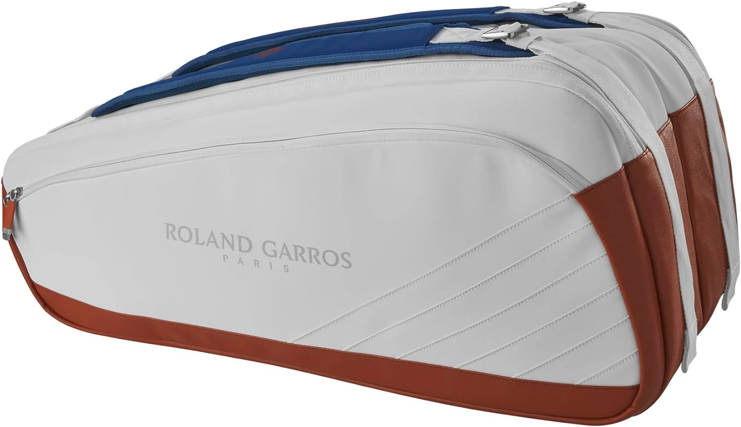 Wilson Roland-Garros Super Tour Tennis Racket Bag Available at All Sports Outlet Wilson Roland-Garros Super Tour Tennis Racket Bag in Clay White Navy
