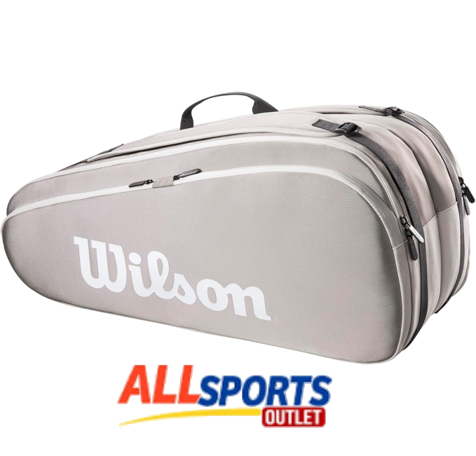 Wilson Tour Tennis Racket Bag Stone Grey Holds 12 Rackets for Players