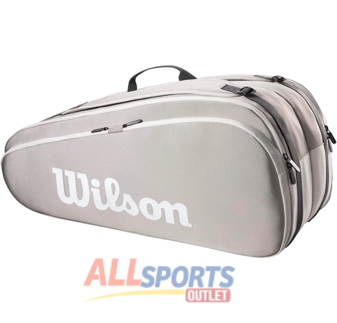 Wilson Tour Tennis Racket Bag Stone Grey Holds 12 Rackets for Players