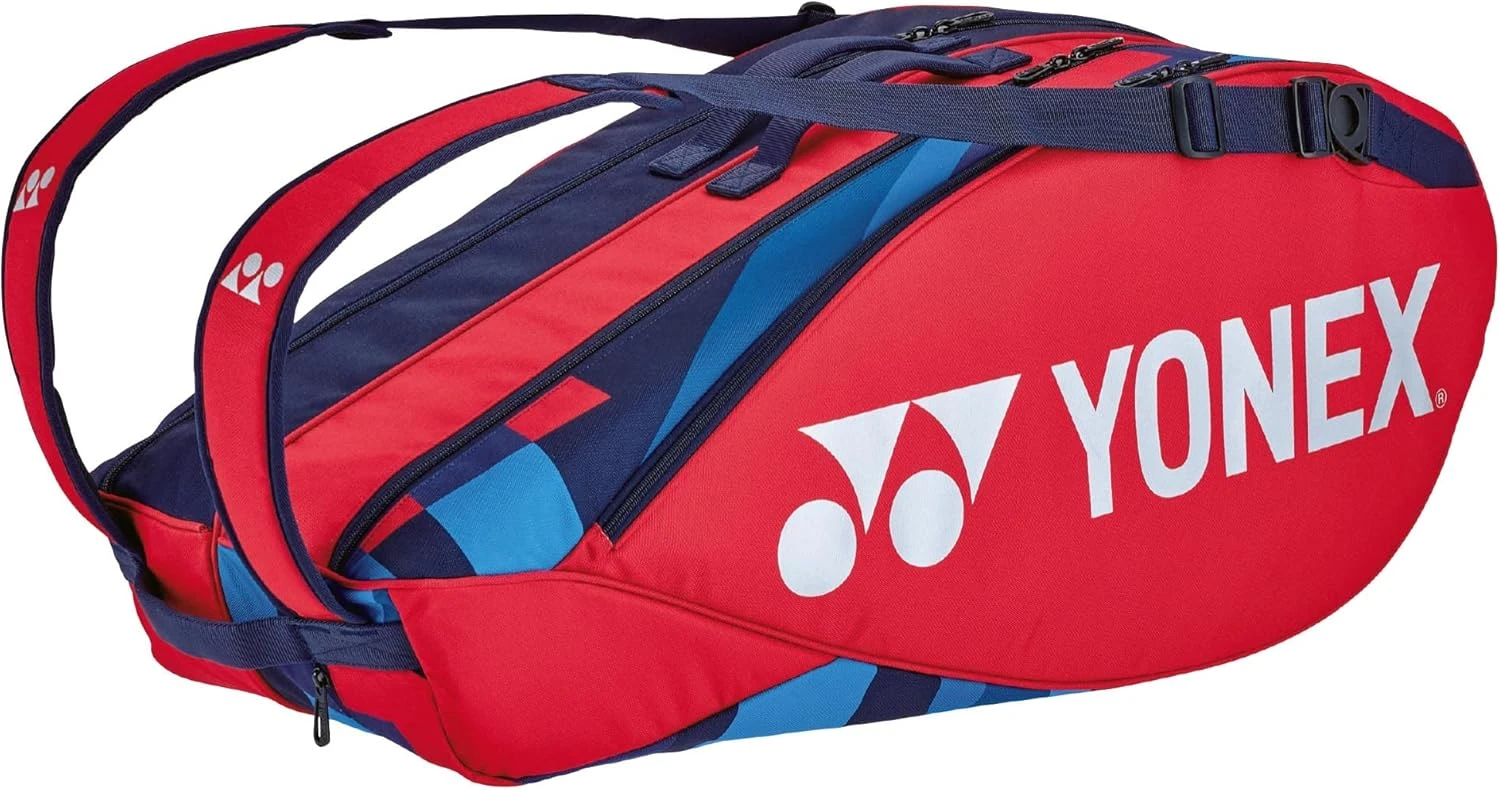 YONEX Pro 9 Pack Racquet Tennis Bag Scarlet for Sports Gear